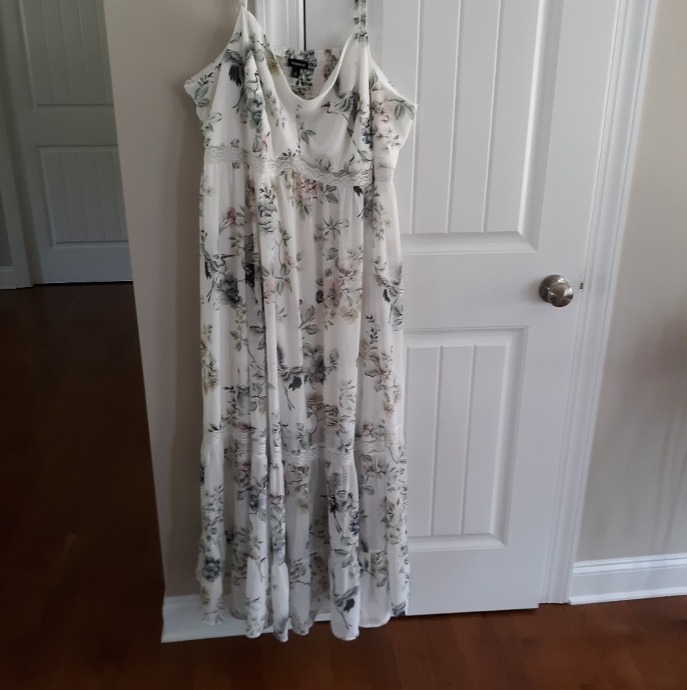 Torrid floral crane maxi dress